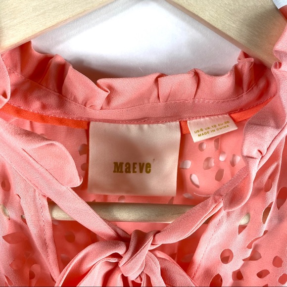 Anthropologie Maeve Sleeveless Pink Cutout Blouse - Picture 7 of 12